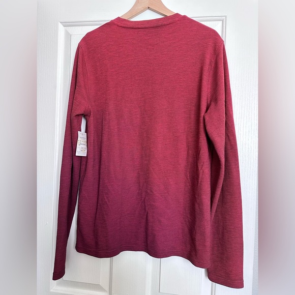 Venice Burnout Long Sleeve Tee - Burgundy - Picture 2 of 7